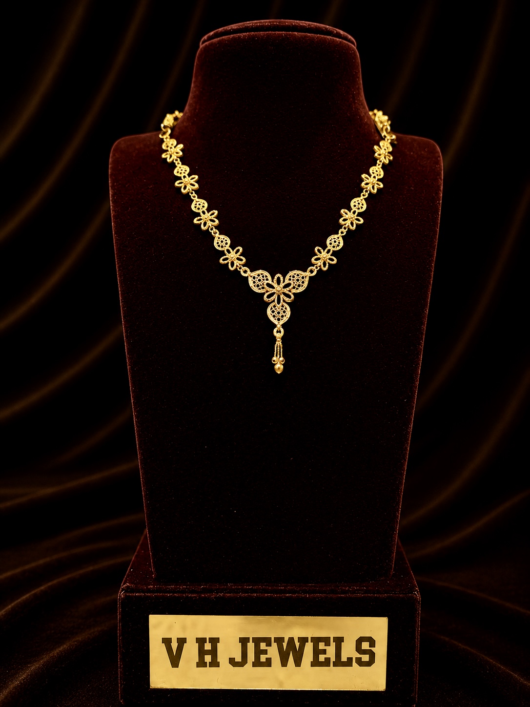 10.30 Gram Luxury 916 Gold Necklace for Women | VH Jewels