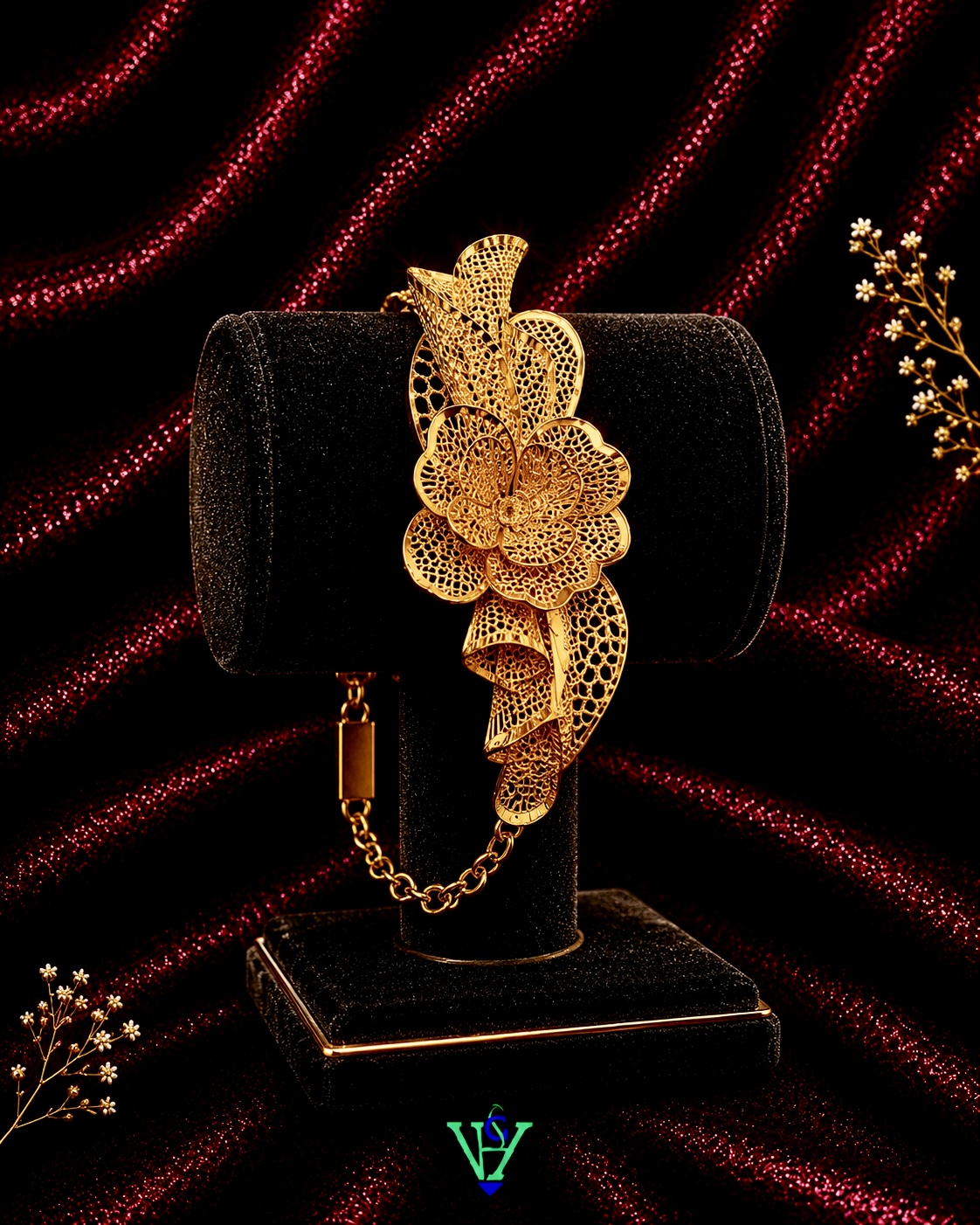 Traditional Indian 916 Gold Bracelet for Women | VH Jewels