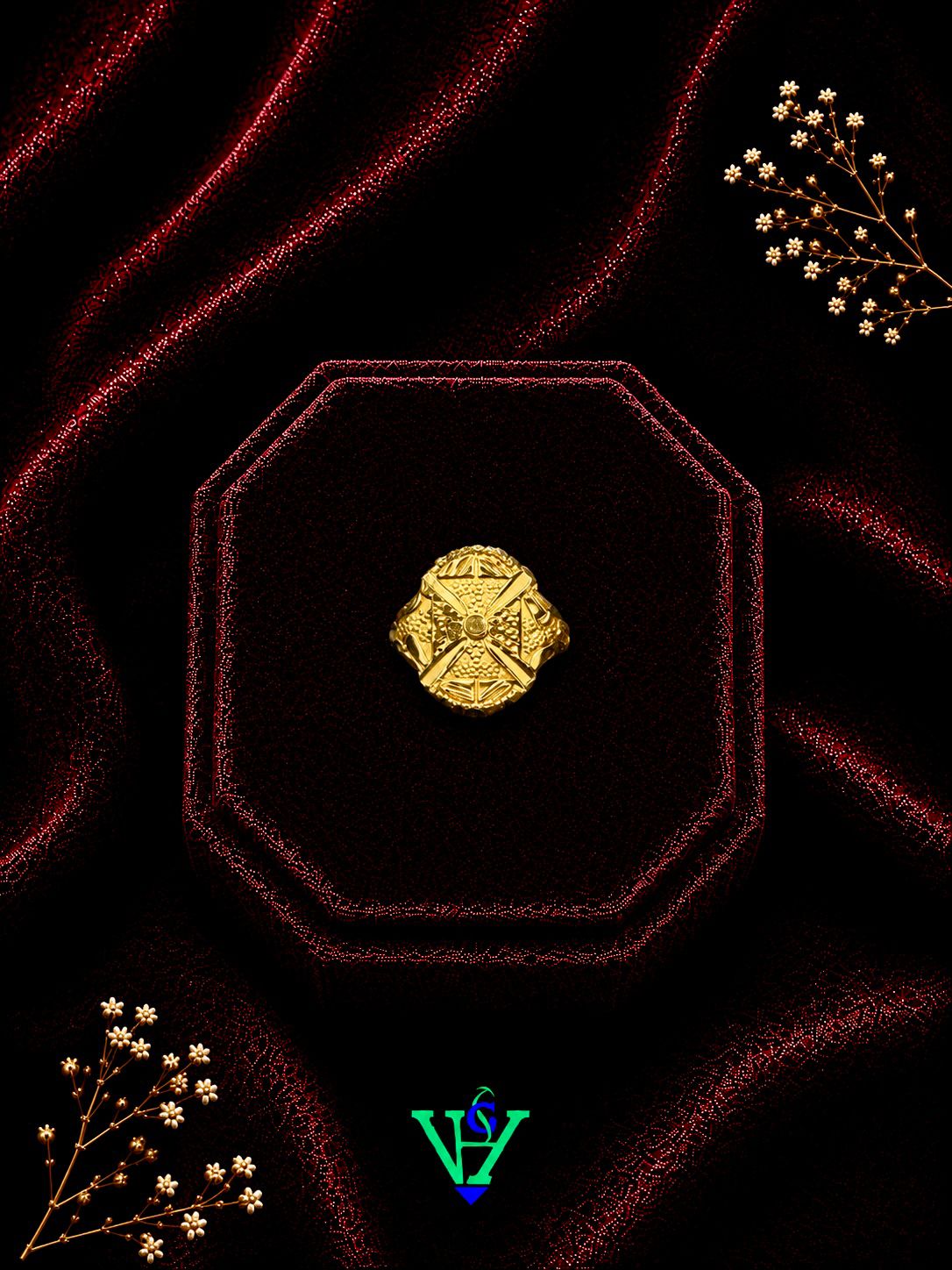 Premium Bridal 916 Gold Ring