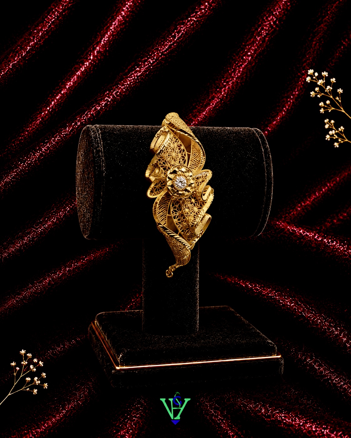 Premium Openable 916 Gold Bracelet for Women | VH Jewels