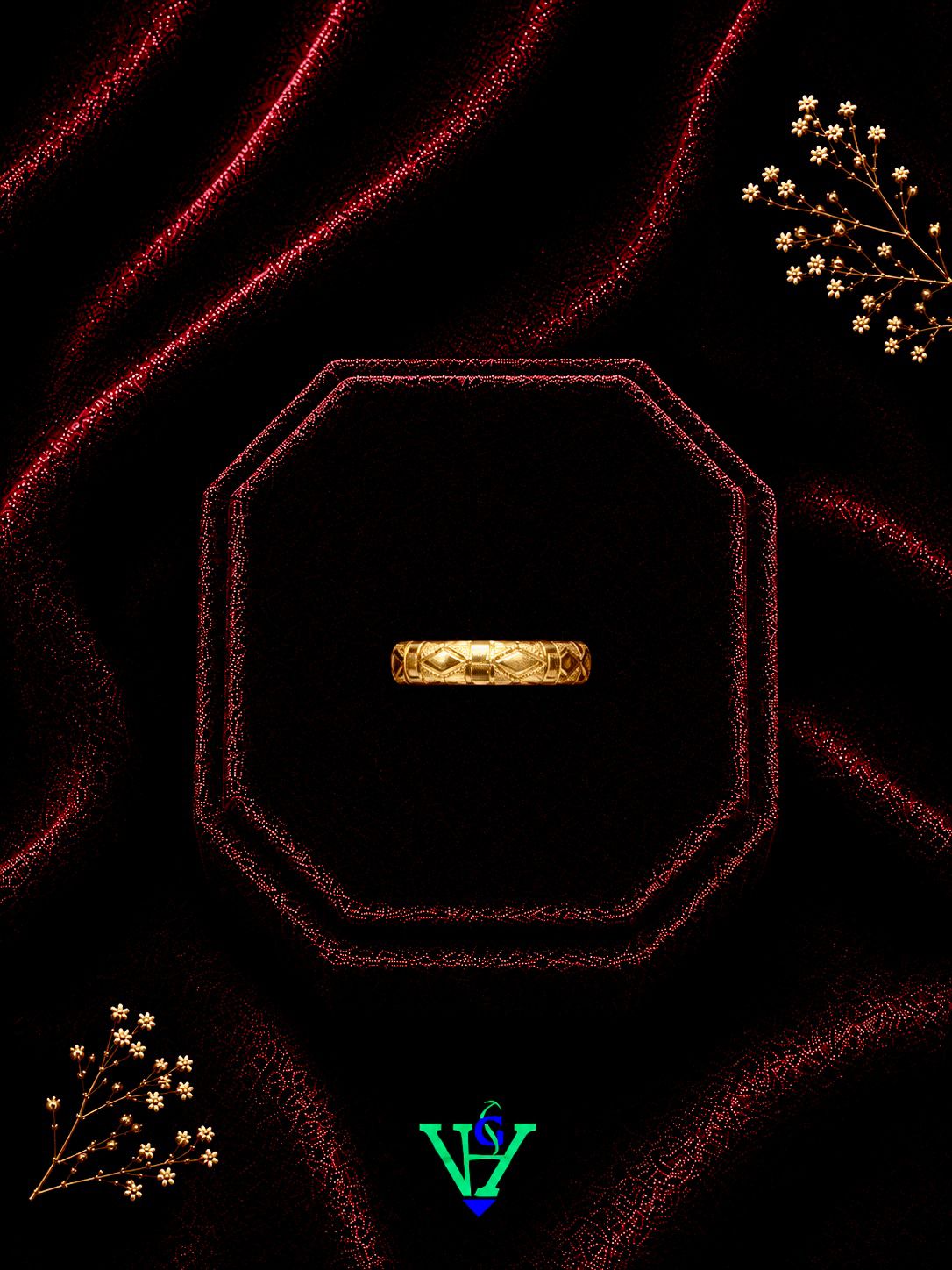 Filigree Design 22K Gold Ring