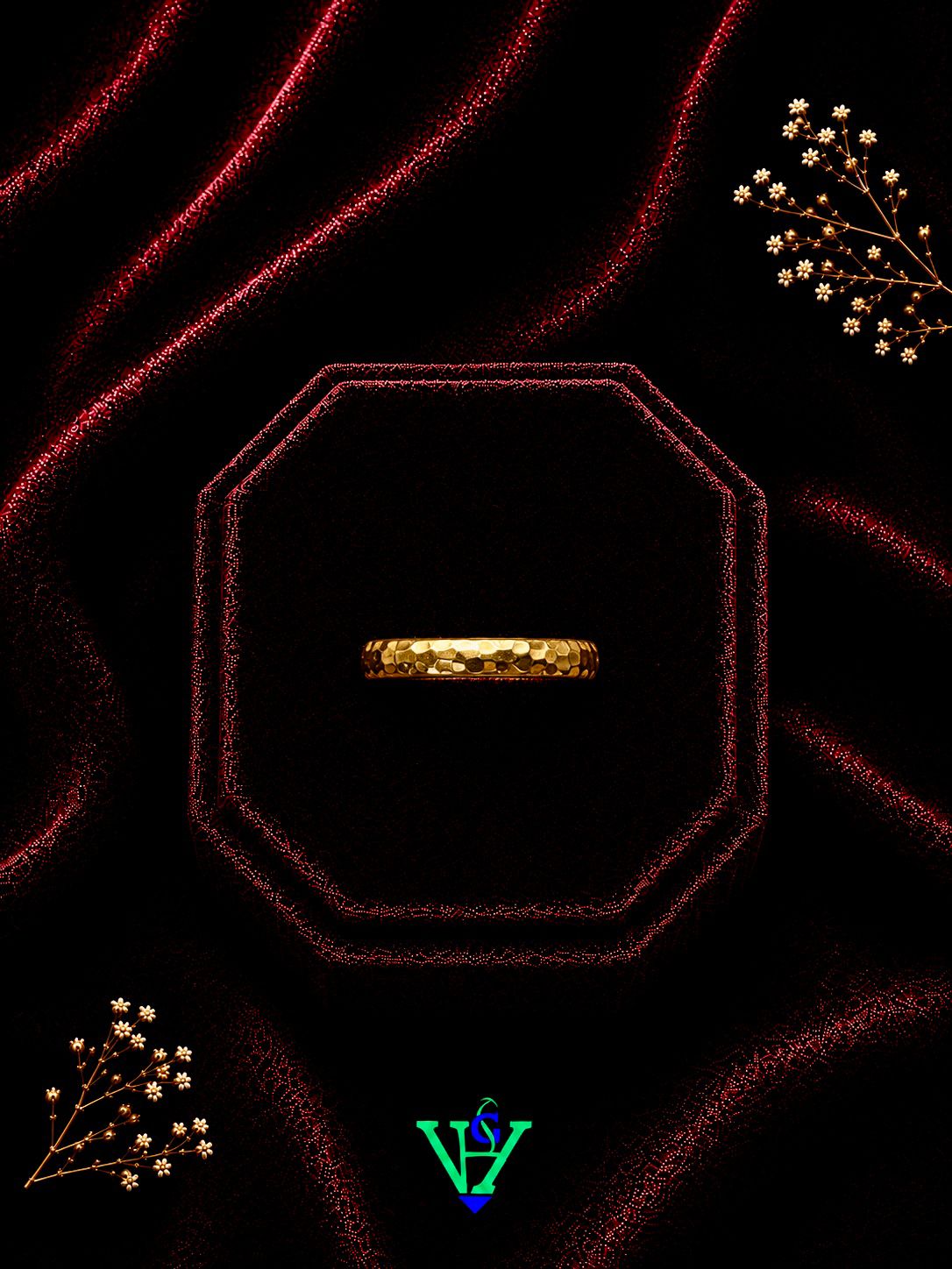 Stylish Adjustable 916 Gold Ring for Women