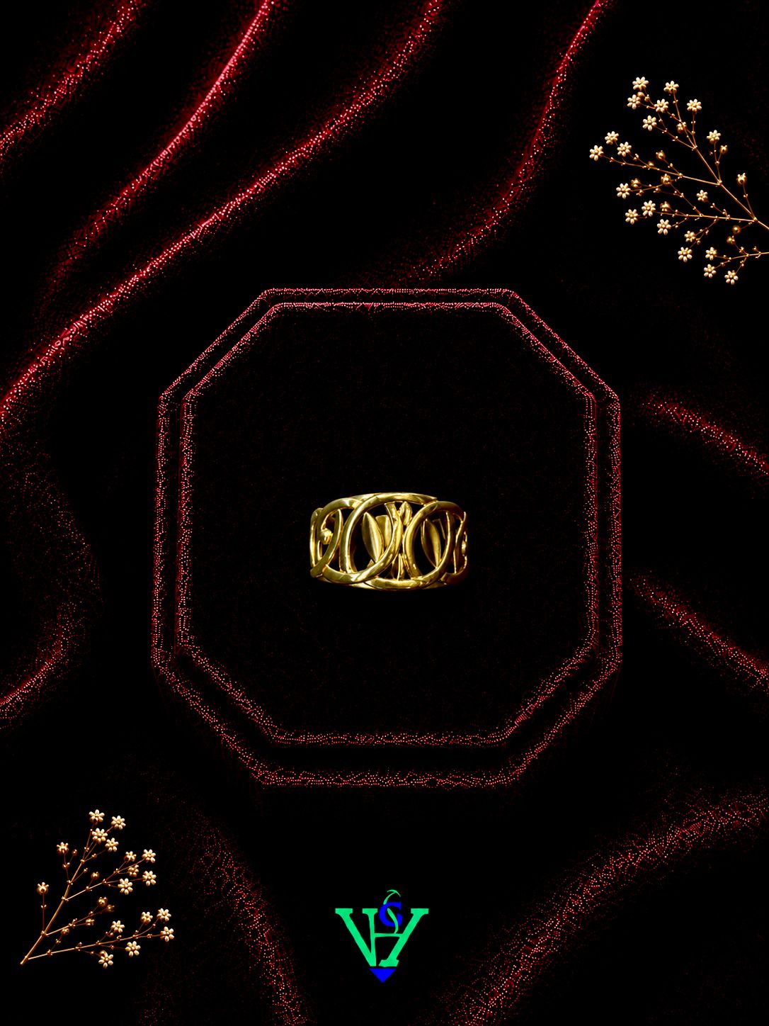 Bridal Statement 916 Gold Ring