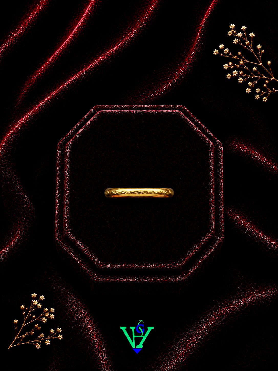 Antique Beaded 22K Gold Ring