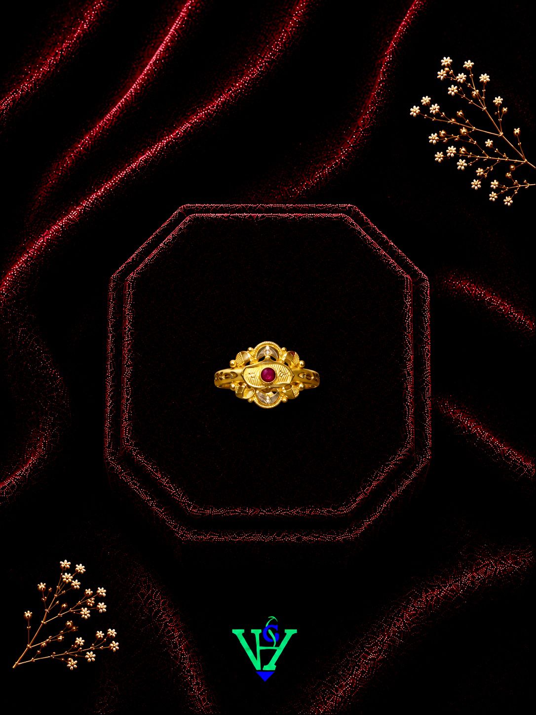 Luxury Bridal 916 Gold Ring