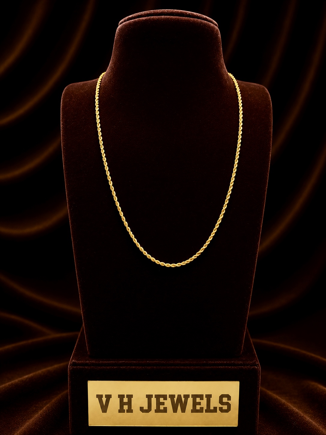 4.070 Gram Floral 916 Gold Necklace for Women | VH Jewels