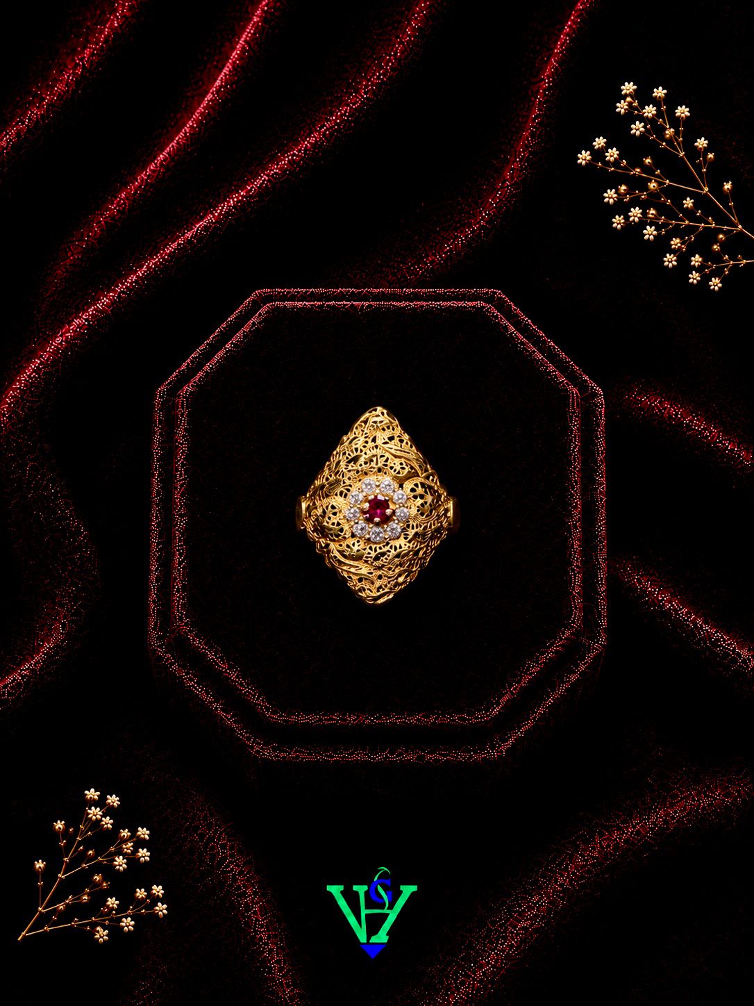 Classic Engagement Look 916 Gold Ring