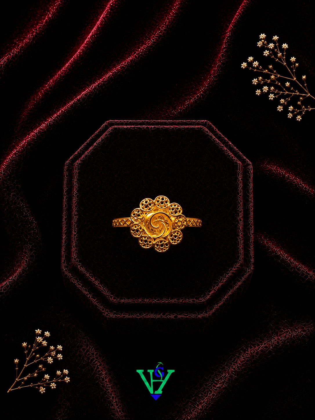 Lightweight 22K Gold Ring