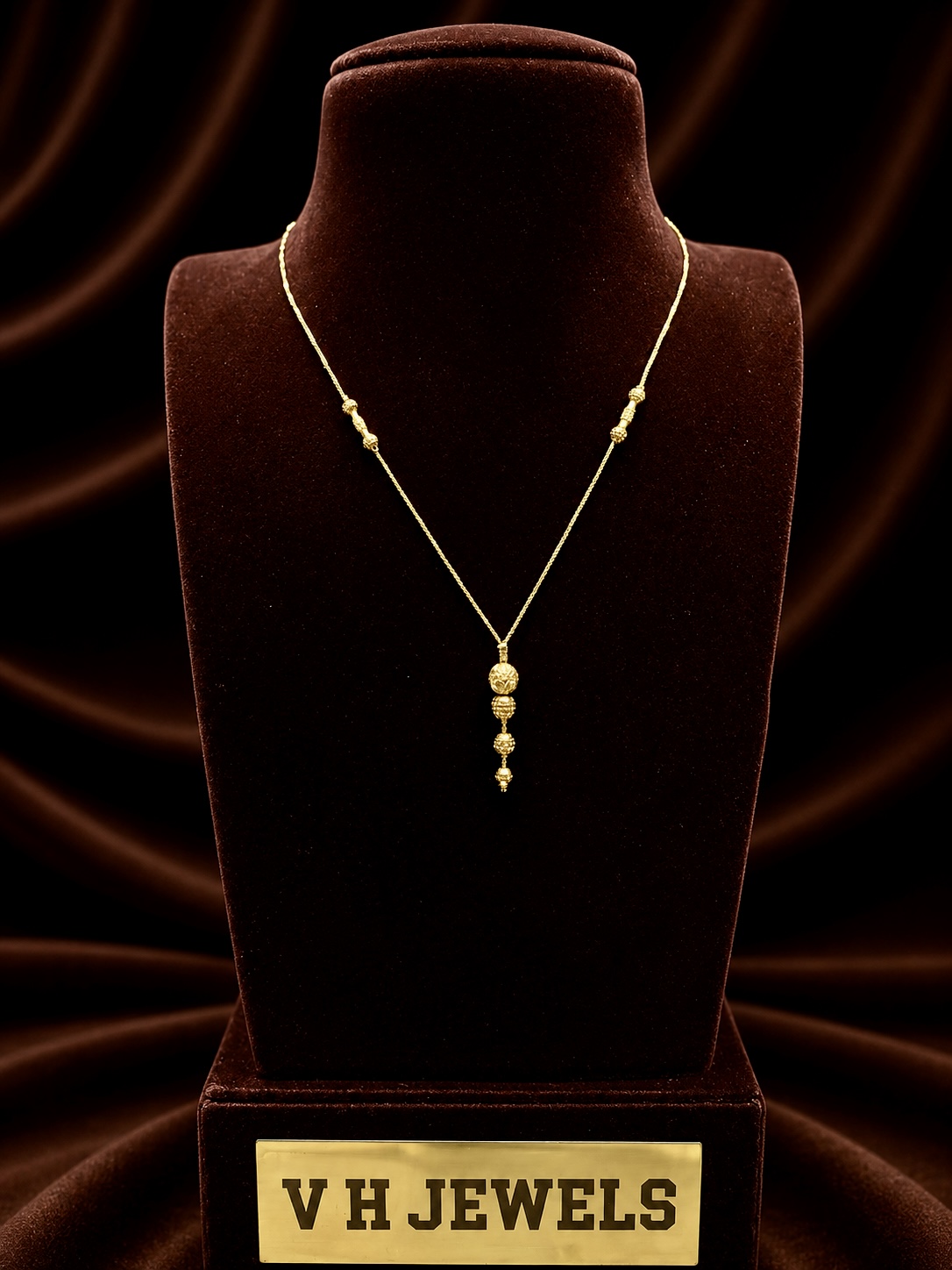 5.600 Gram Festive 916 Gold Necklace for Women | VH Jewels