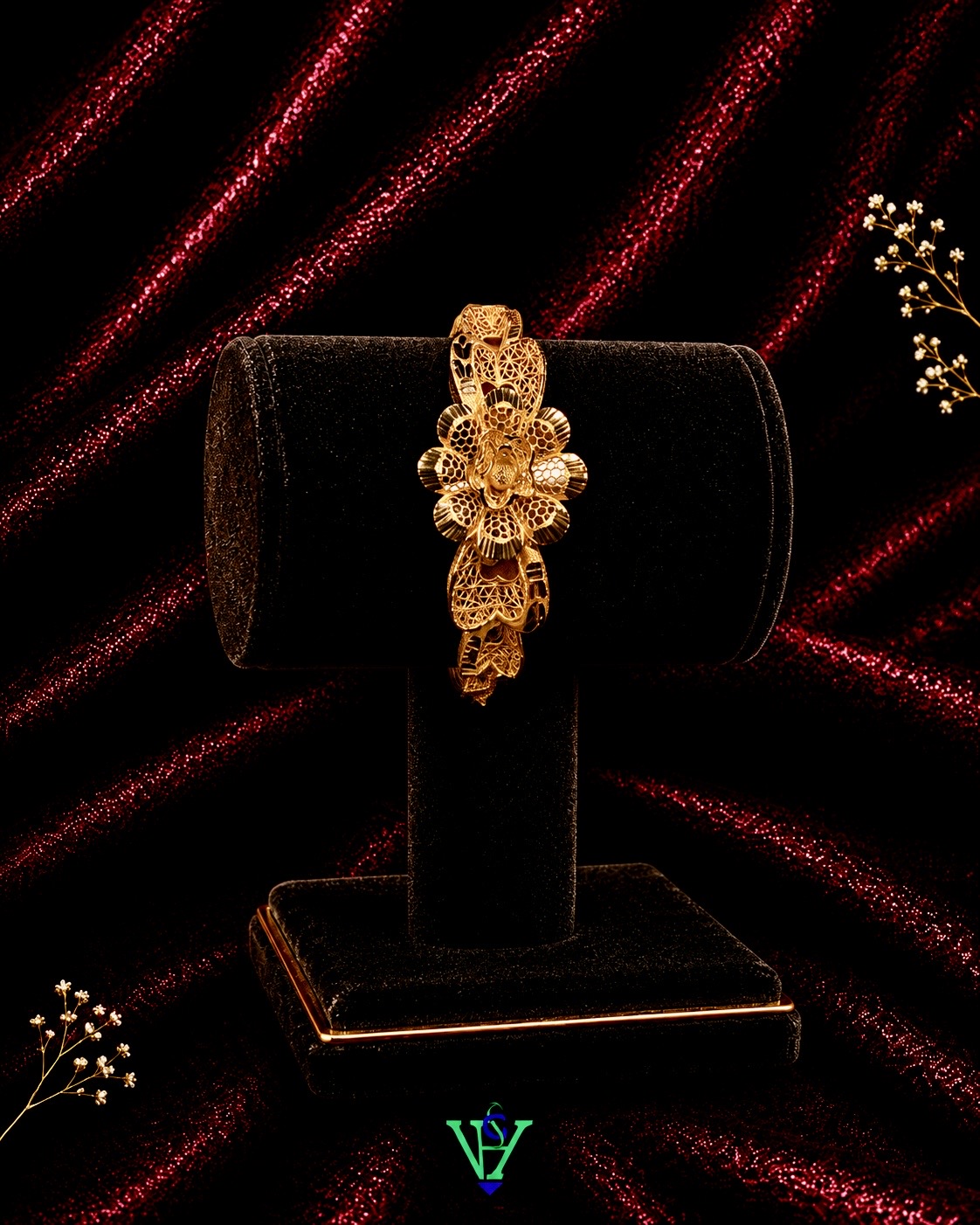 Premium Floral 916 Gold Bracelet for Women | VH Jewels