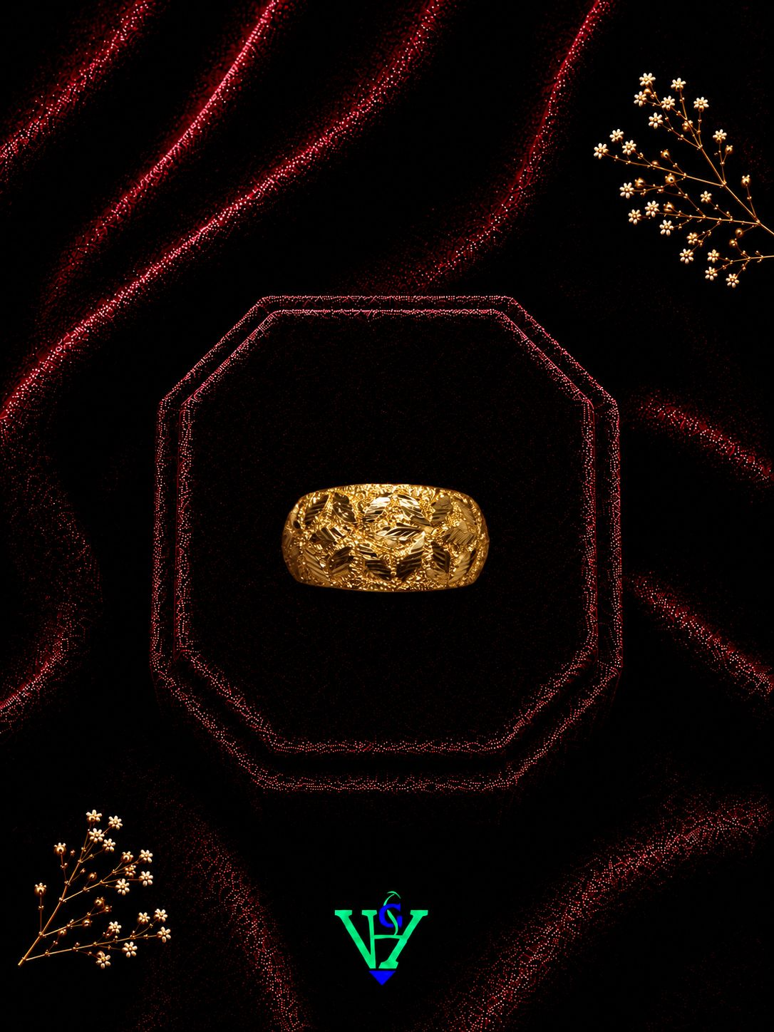 Matching 22K Couple Gold Rings