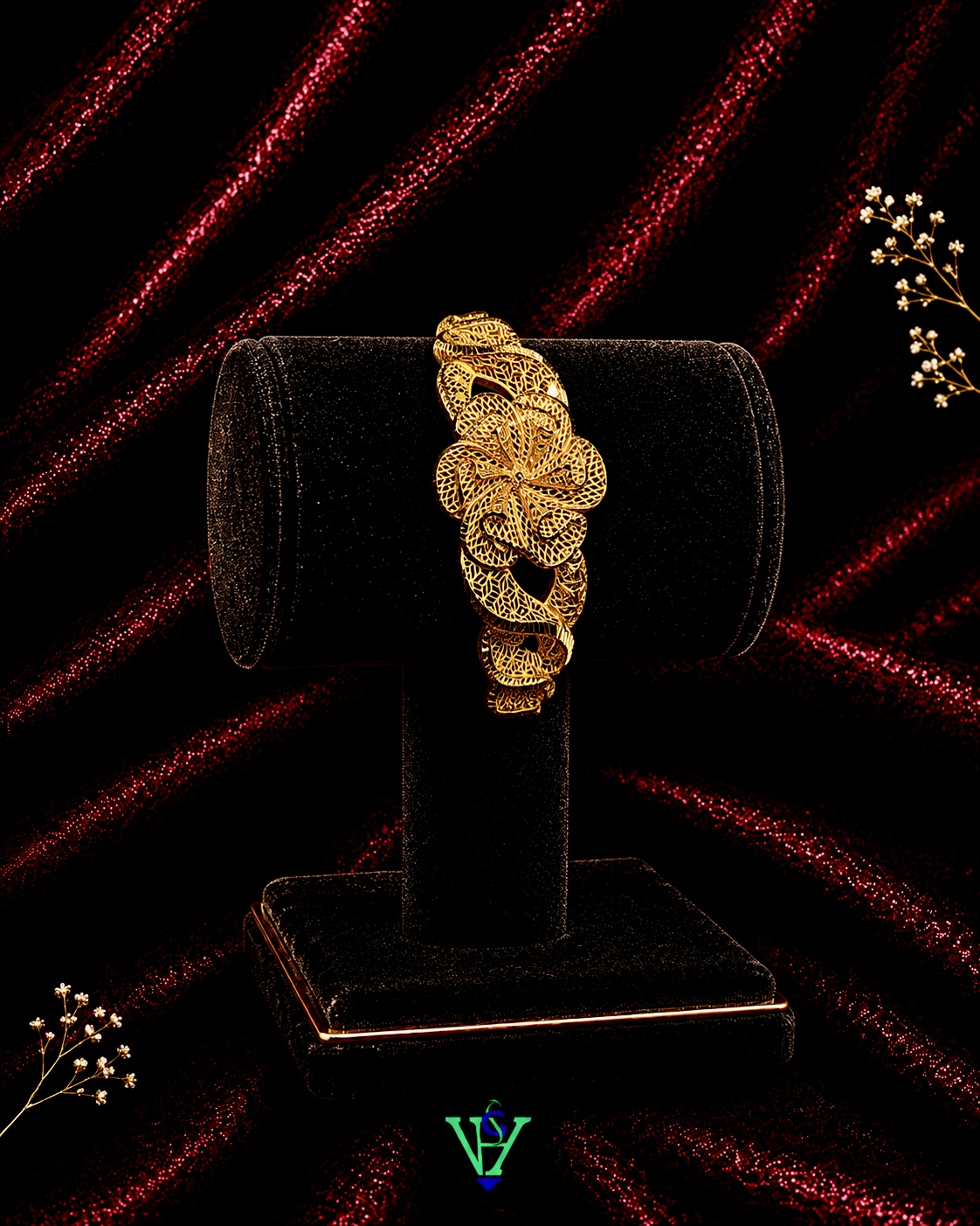 Modern Fancy 916 Gold Bracelet for Women | VH Jewels