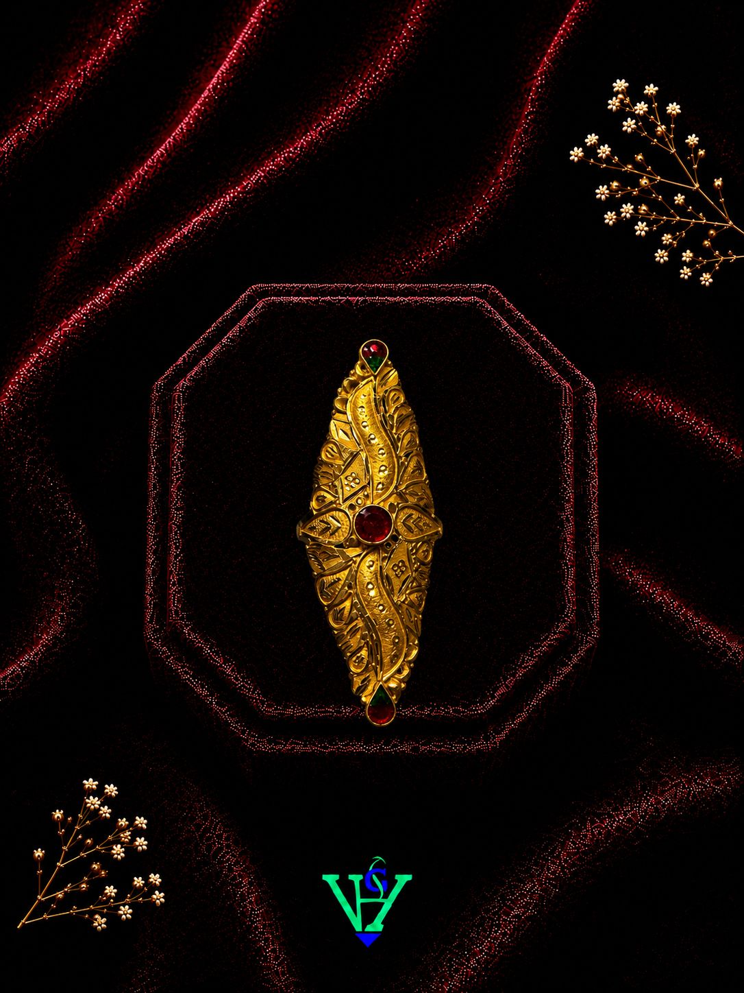Ruby Style 22K Gold Ring