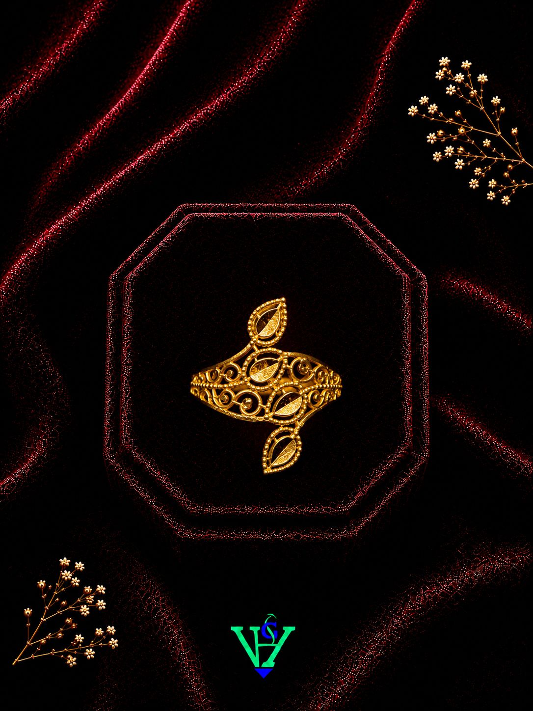 Wedding Gift 22K Gold Ring