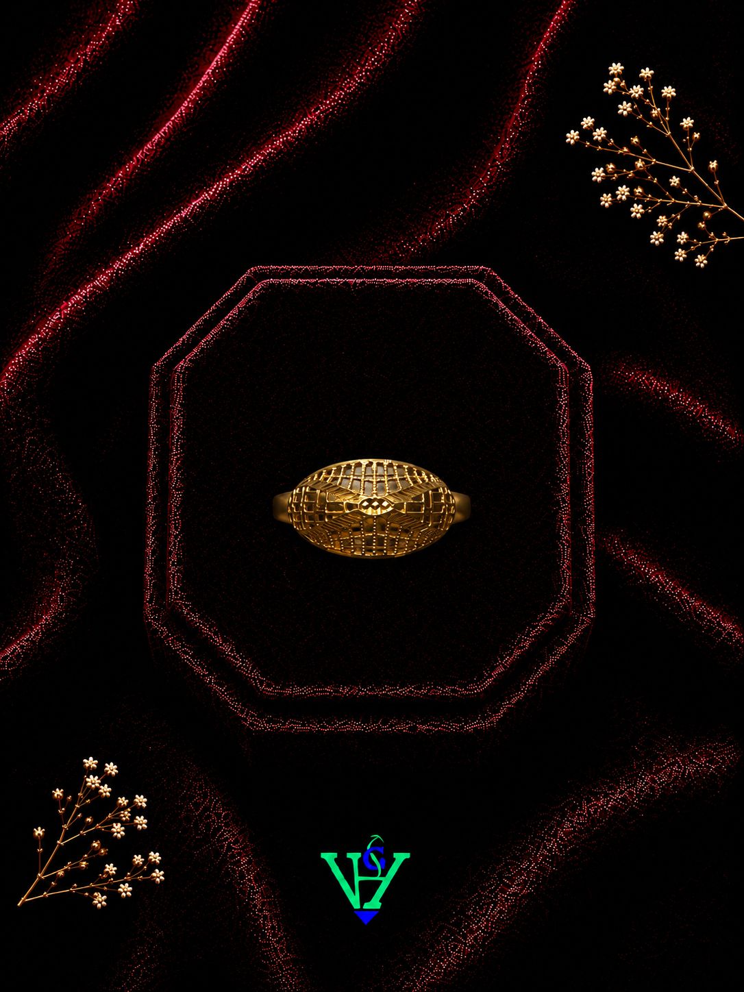 Traditional Gift 916 Gold Ring